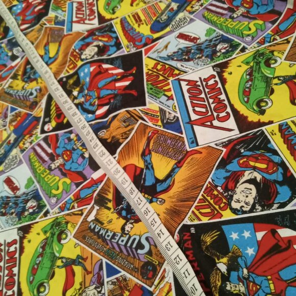 Poplin fabrics with comic book patterns (end of batch) - Picture 2 of 3